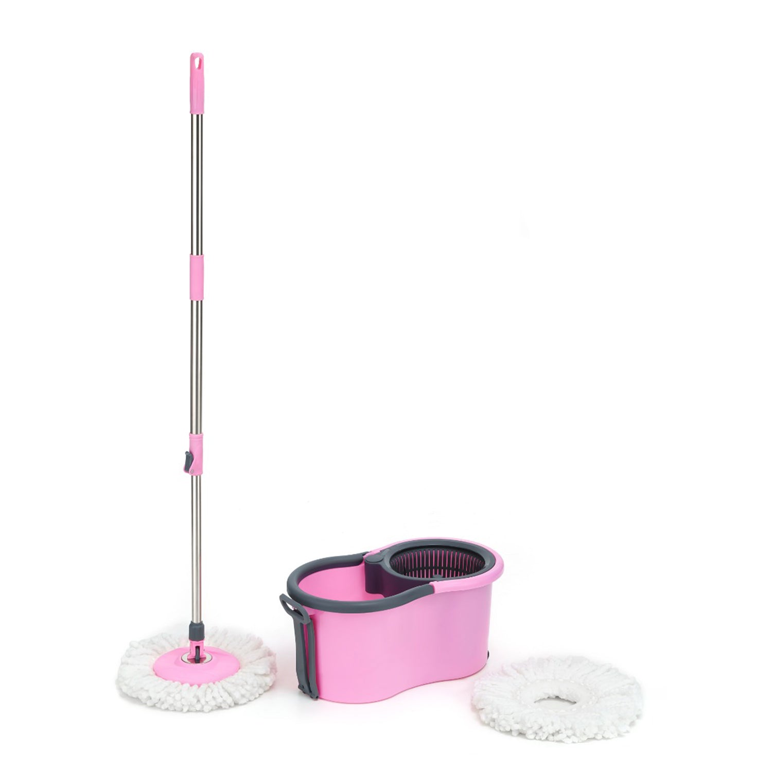 Large bucket spin mop for floor cleaning. Large bucket spin mop for floor cleaning.